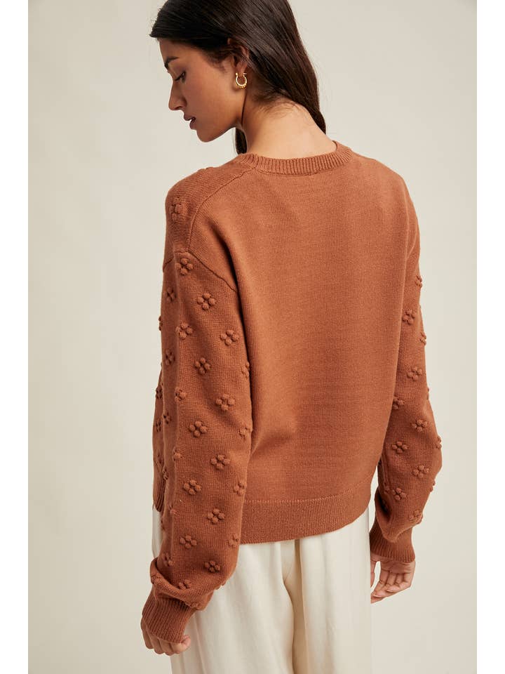 Wishlist Apparel - Wholesale Knit Sweater - Women's - POM POM KNIT SWEATER / WL25-108547