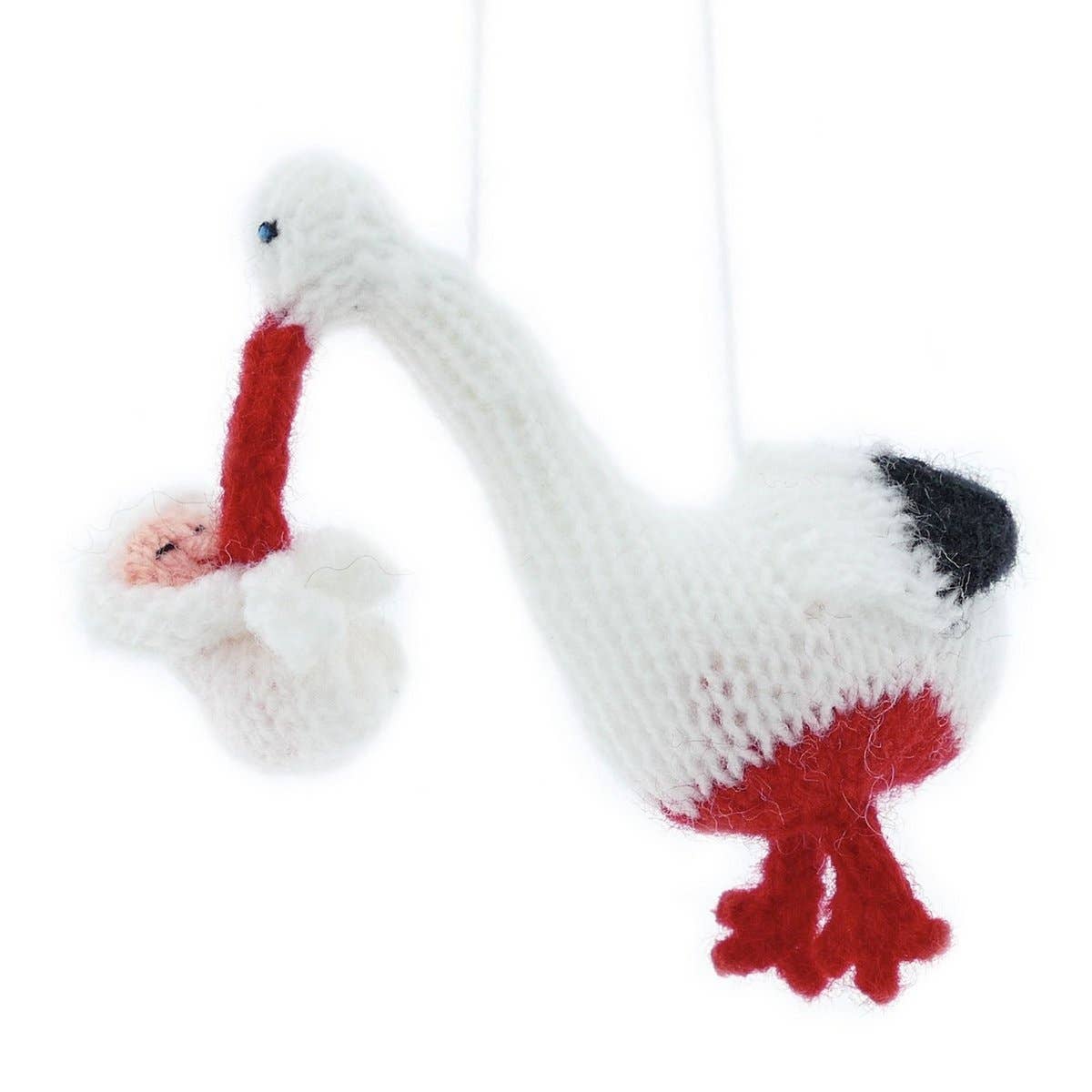 Titicaca - Wholesale Ornament - Stork-with-baby, pendant0