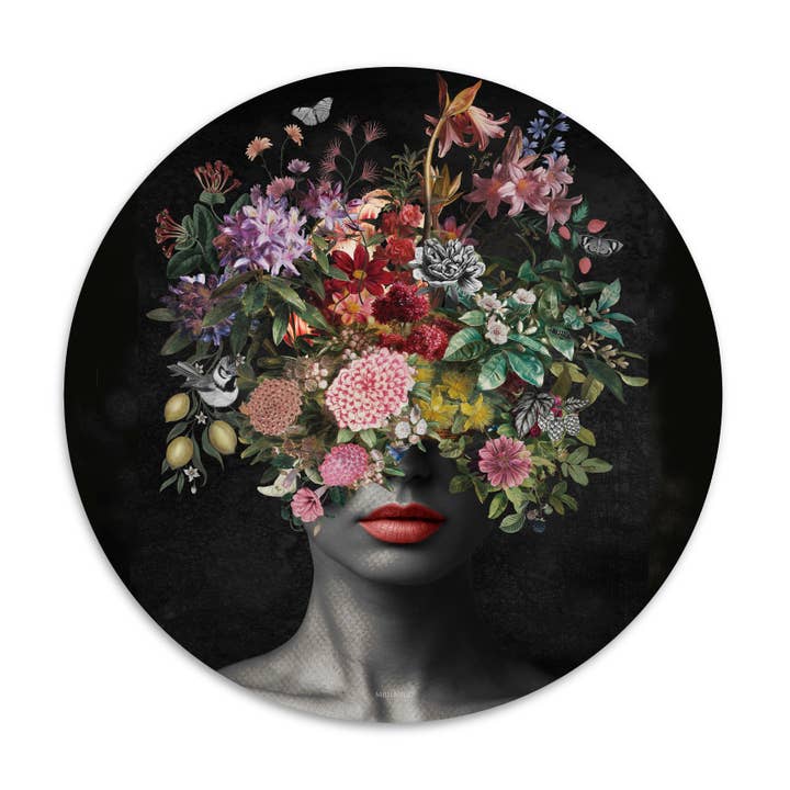 Melli Mello Floral Thoughts Wallcircle for wholesale by Melli Mello