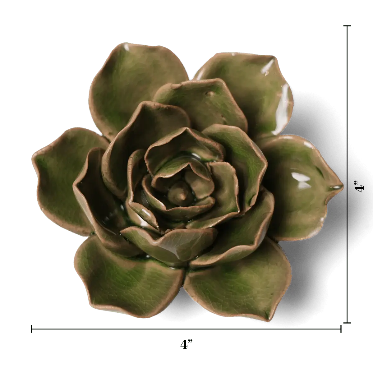 Chive - Wholesale Wall Accent - Ceramic Flower Wall Art Flower Green 112