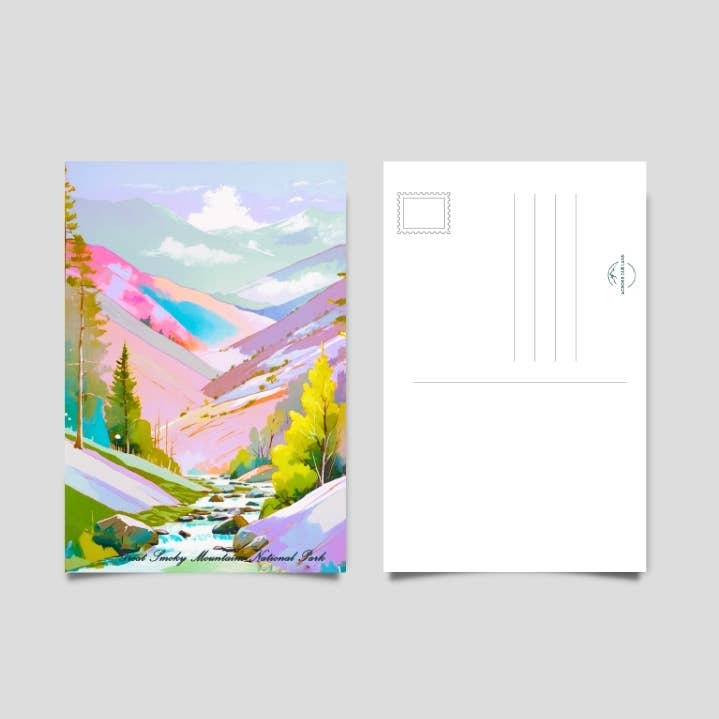 Carte postale du parc national des Great Smoky Mountains pour la vente par Across Our Land