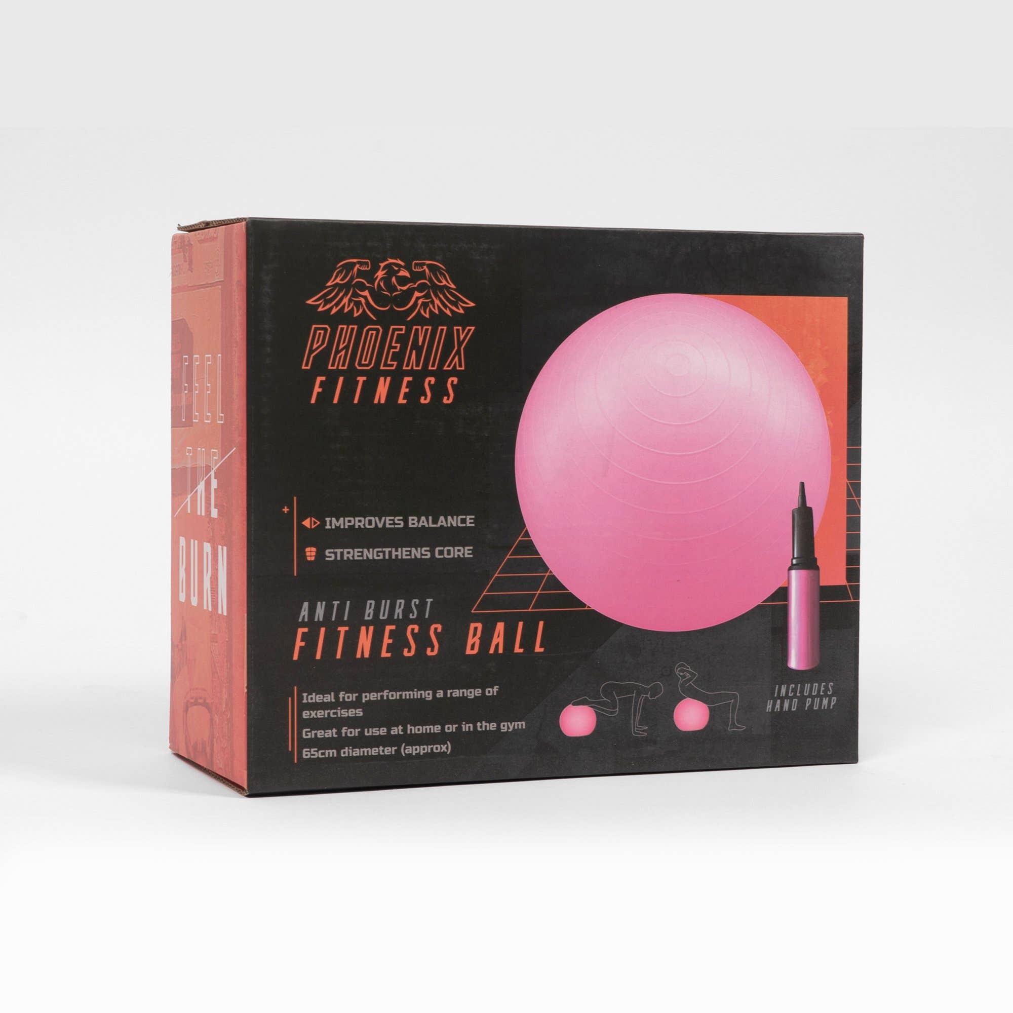 Phoenix Fitness – wholesale Fitness equipment – Fit Ball With Pump Pink5