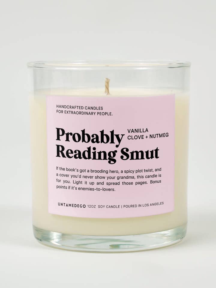 Probably Reading Smut | Funny Candle for wholesale by Untamedego LLC