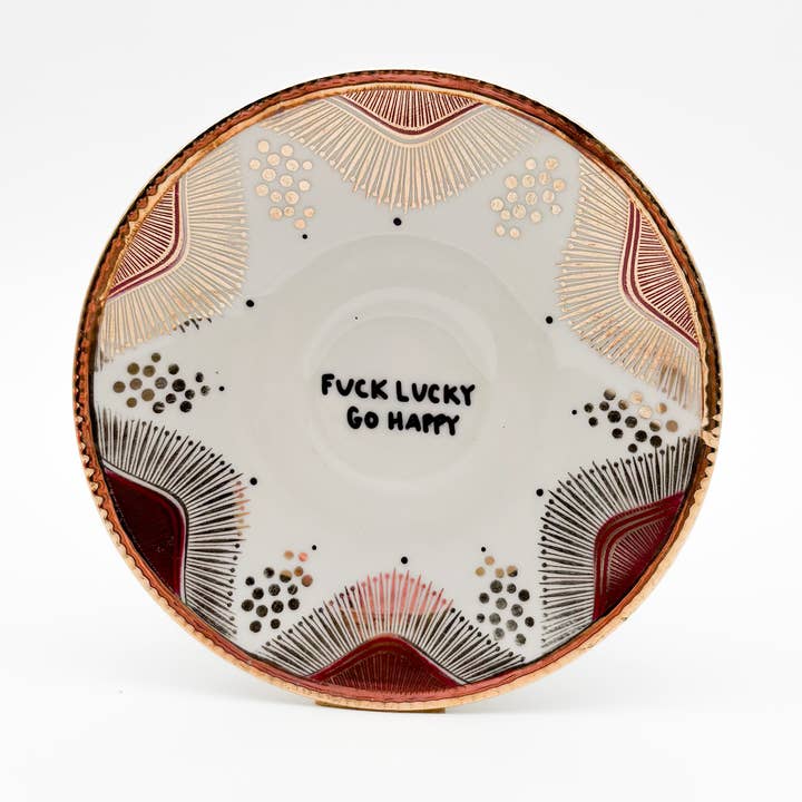 Wandbord klein FUCK LUCKY GO HAPPY "wowi" voor wholesale door ohRuby