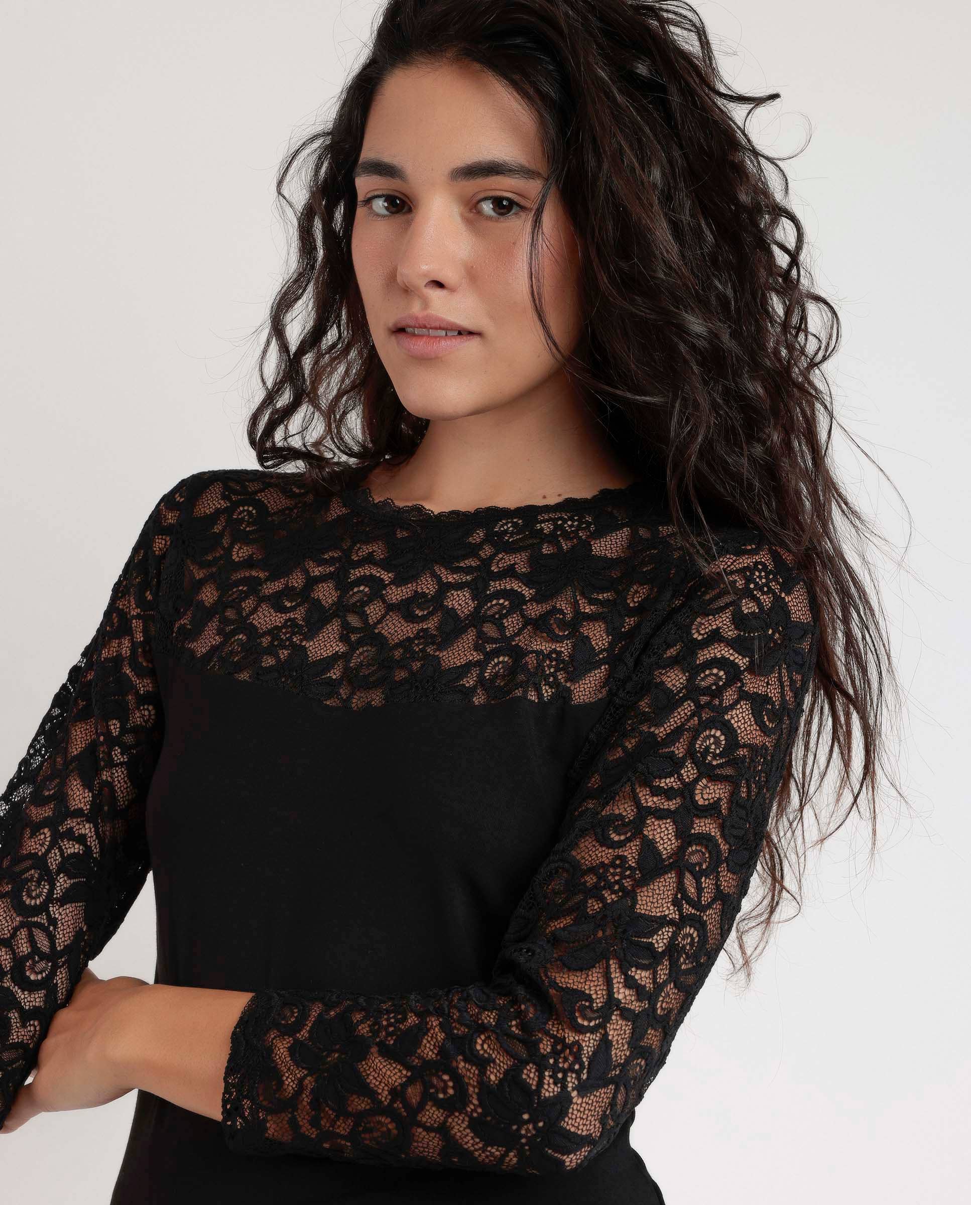 ADMAS - Wholesale T-Shirt - Men's - Lace Piece Long Sleeve Tshirt3