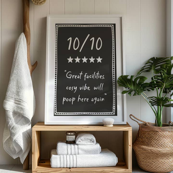 "Faria Cocó Aqui Outra Vez" Impressão Divertida para Casa de Banho por atacado de Coffee and a Catfish