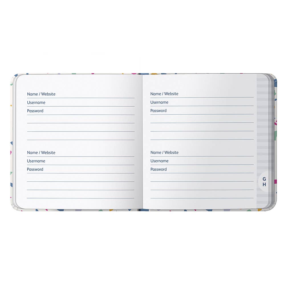 Busy B - Wholesale Notebook - Password Book | Small Password Organiser | Terrazzo Design3