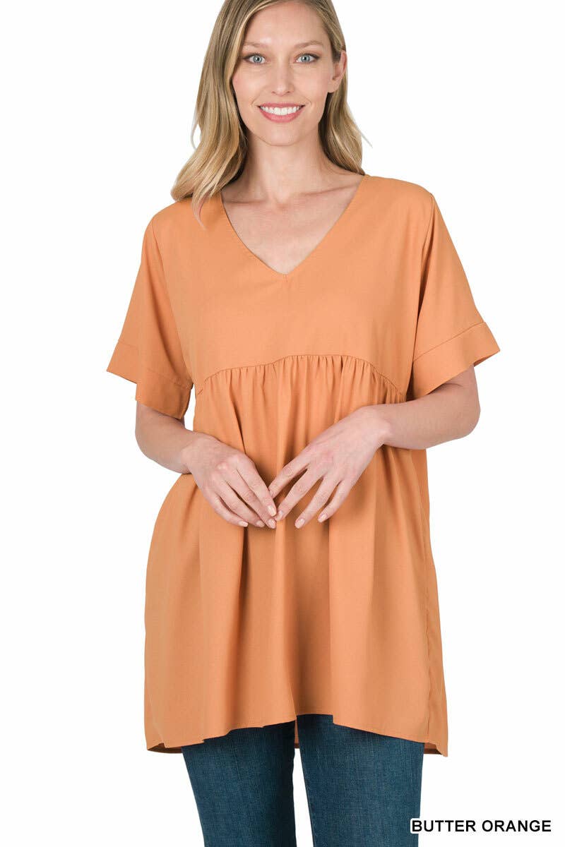 ASHMOCHA  `.42POPS EMPIRE WAIST SHIRRING TUNIC for wholesale on Faire11