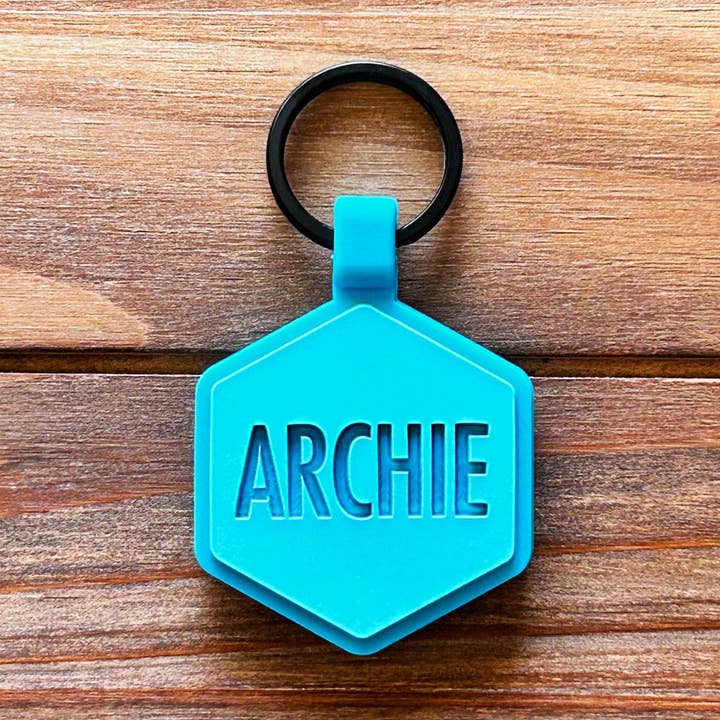 Etiqueta de Silicone Azul Elétrica por atacado de Besties Pets