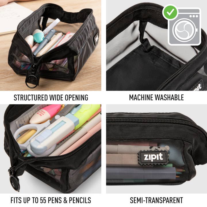 ZIPIT - Wholesale Pencil Case/Pouch - ZIPIT Lenny Mesh Pencil Case6