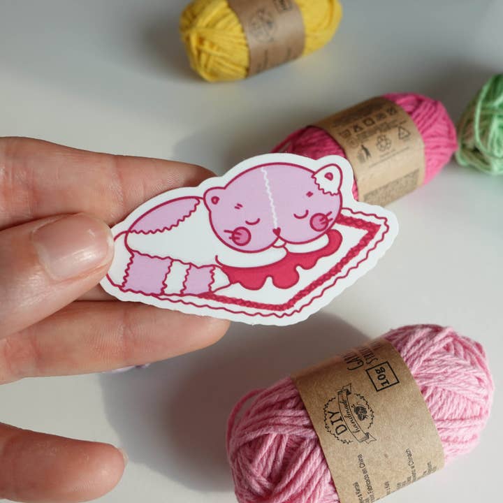 Roze kattensticker voor wholesale door uncomfy cherry