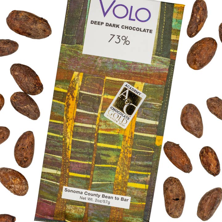 Volo Chocolate - Wholesale Chocolate Bar - 73% DEEP DARK CHOCOLATE our purest + darkest chocolate