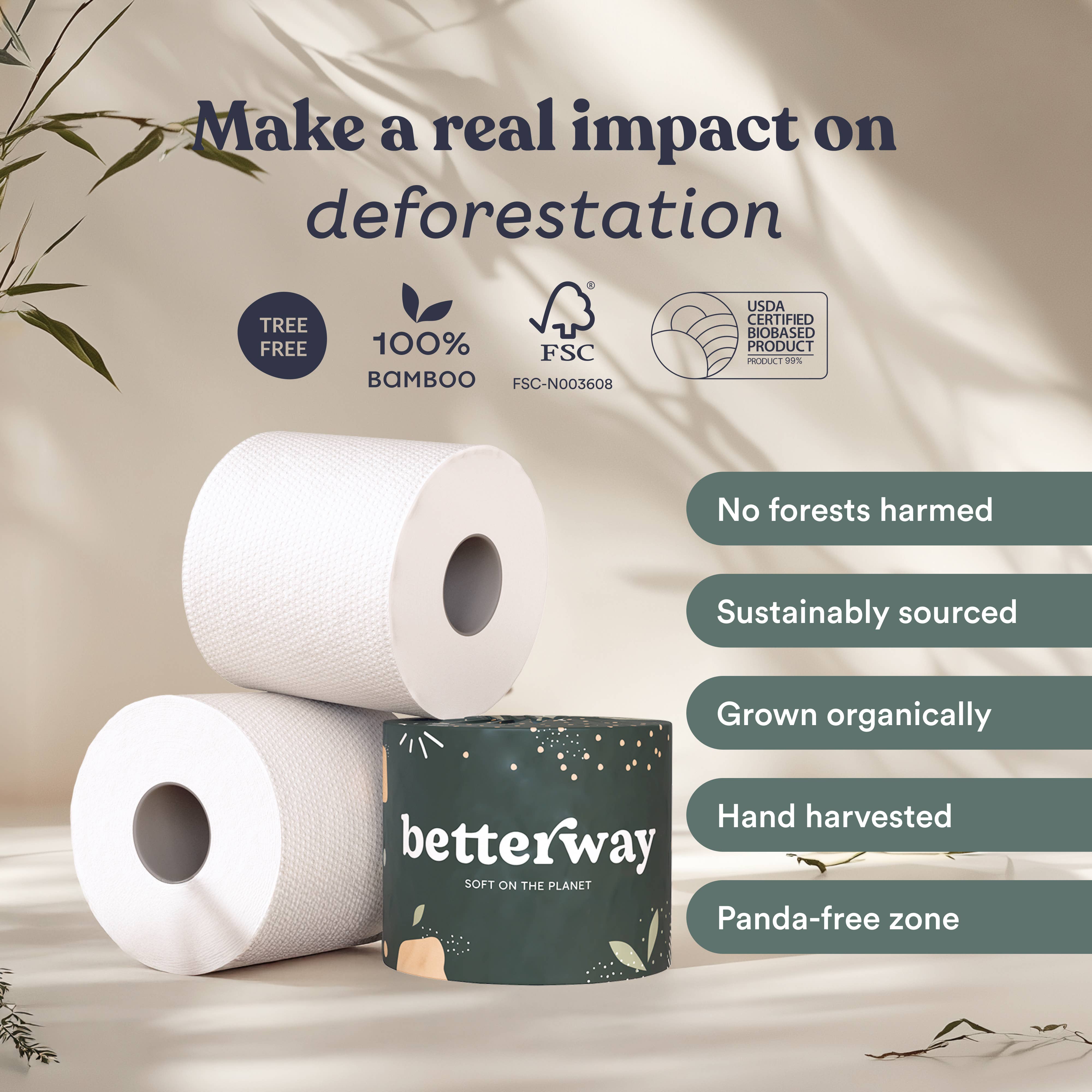 Betterway – Großhandel Toilettenpapier – Bamboo TP Palette - 36 Rollen pro Karton4