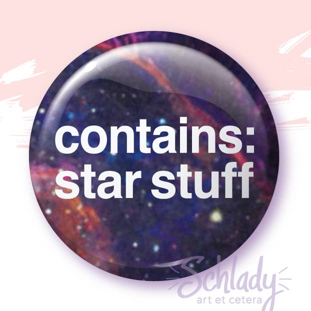Contains Star Stuff - Button Pin for wholesale by Schlady