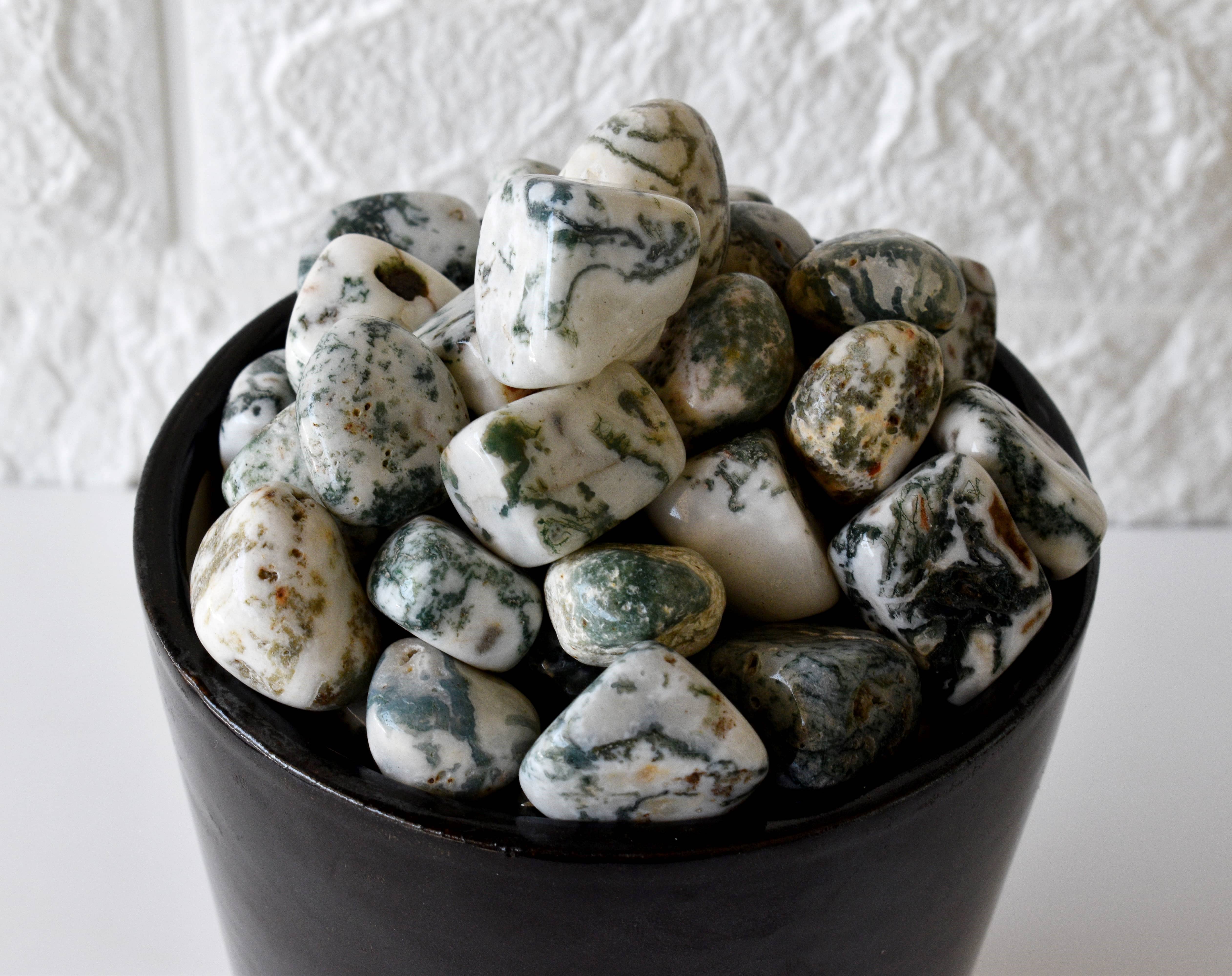 Soothing Crystals - Venta al por mayor Piedras/cristales espirituales - 100g Piedras Rodadas | Ágata de Árbol | Piedras Rodadas Curativas8