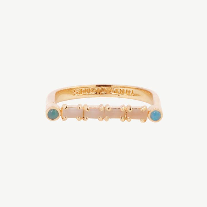 Cha Cha Ring in Pink Opal + Opal for wholesale by Studio Grun