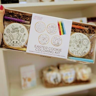Easter (4+4) Cookie Coloring Kit with Edible Markers for wholesale by Merry Go Sweets