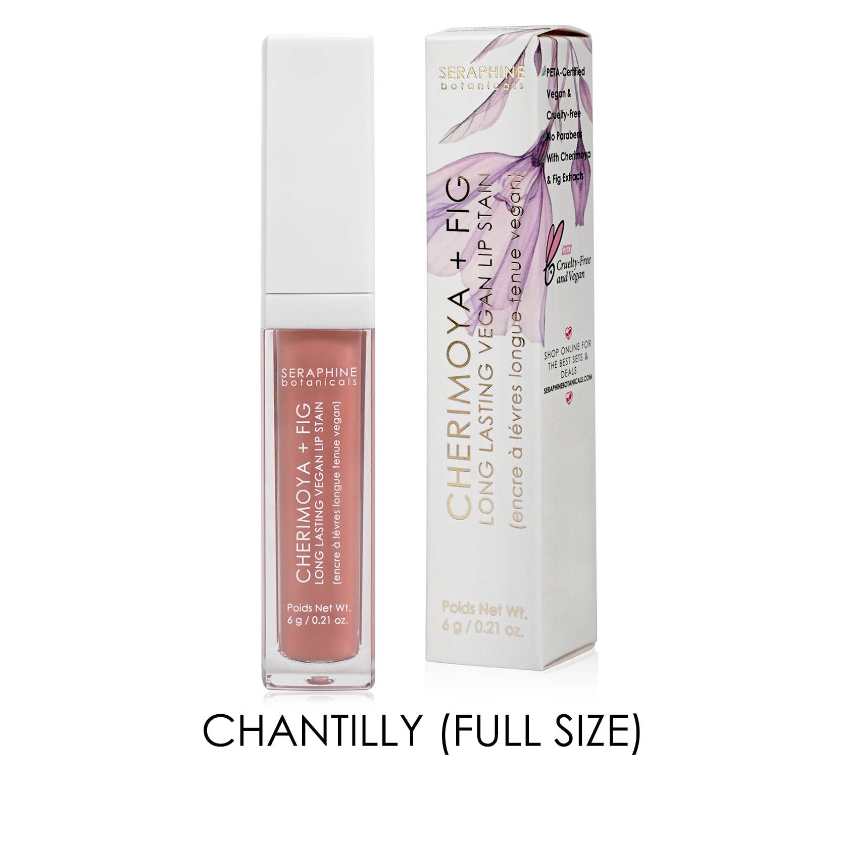 Seraphine Botanicals - Wholesale Lip Stain/Dye/Tint - Cherimoya + Fig - Long Lasting Vegan Lip Stain6