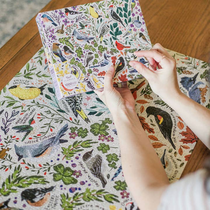 1canoe2 | One Canoe Two Paper Co. – Engroshandel Puslespil - Voksen – fjervildt venner - 1.000 brik fugl puslespil4