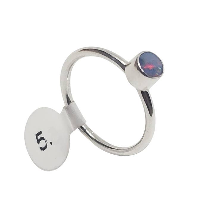 Amberman - Wholesale Single Stone/Solitaire Ring - Australian Opal Sterling Silver Ring