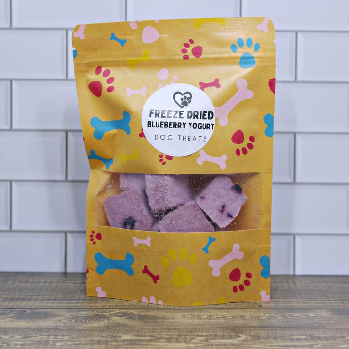 Freeze Dried Blueberry Yogurt Dog Treats – Healthy Fruit & Yogurt Snack for Dogs for wholesale by Homesteading in Ohio LLC