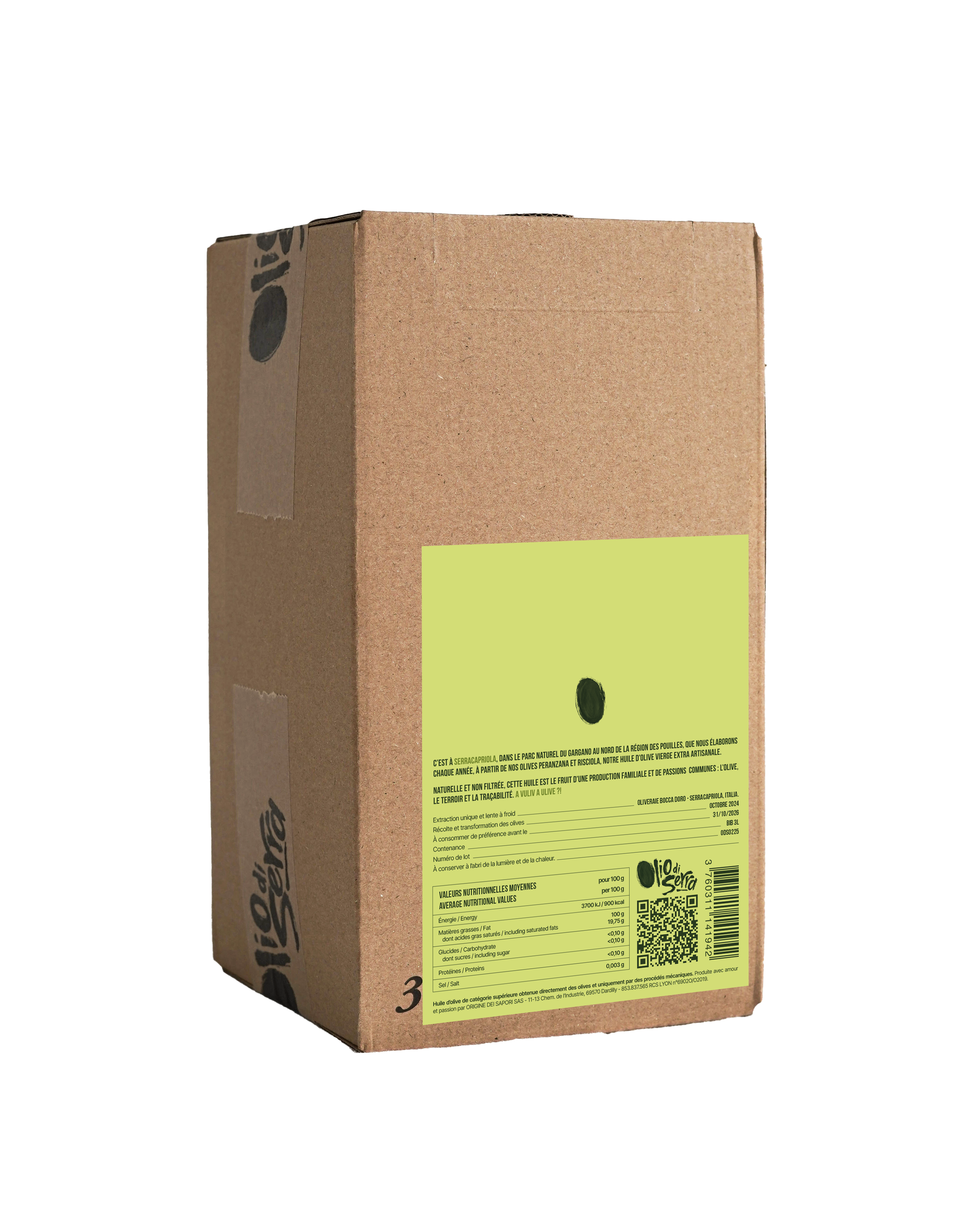 OLIO DI SERRA - Wholesale Olive Oil - OLIO DI SERRA - Extra virgin olive oil - Vintage 2024 - BAG-IN-BOX (3L)1