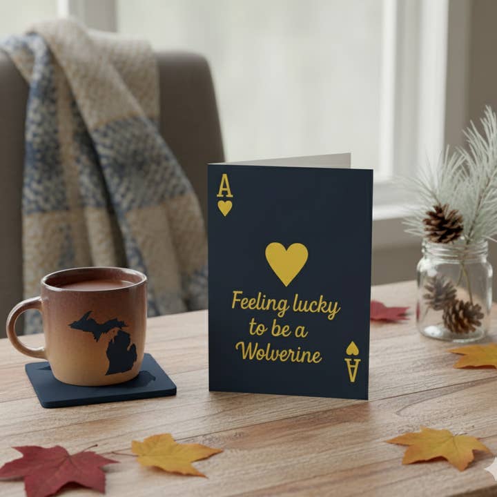 Nefer Designer Candles & Home Decor - Wholesale Everyday Greeting Card - Wolverine | Michigan Pride Greeting card 1