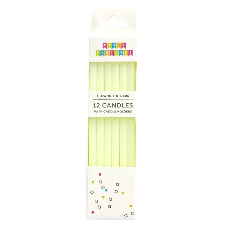 Party Partners - Wholesale Cake Candle - Glow In the Dark 12 Candle Set