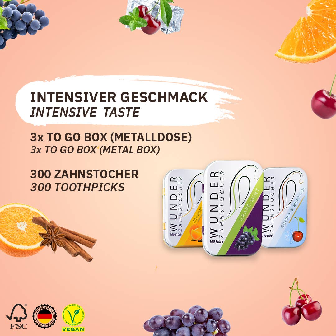 Wunder Zahnstocher - Wholesale Toothpick - TASTY PACK - TOOTHPICK WITH FLAVOR2