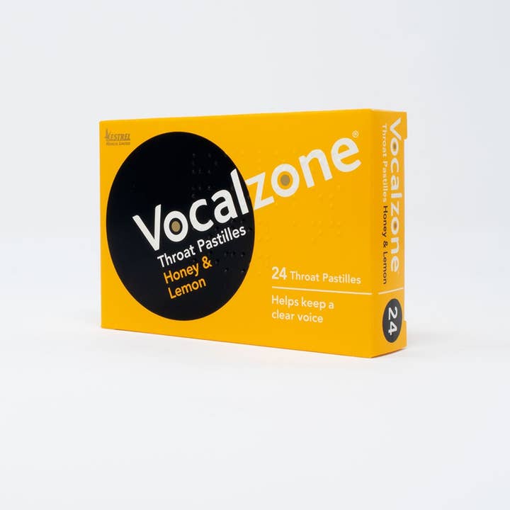 Vocalzone - Venta al por mayor Suplementos/vitaminas para beber - Pastillas para la garganta Vocalzone — Miel y Limón2