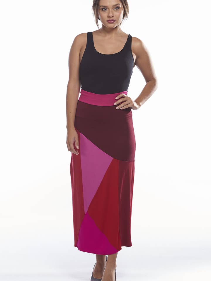 Red Mosaic Skirt for wholesale by FOAT design