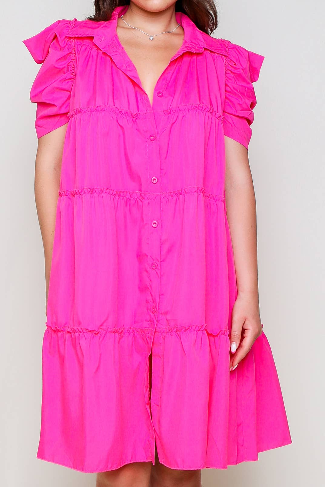 Flarix - Wholesale Dress - Women's - puff sleeve bobydoll mini dress13