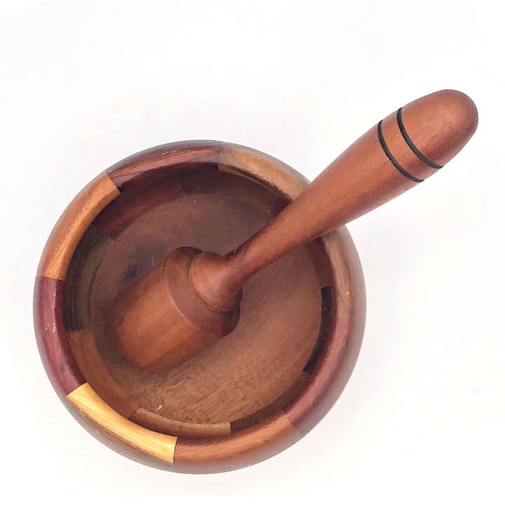 Women of the Cloud Forest - Wholesale Mortar & Pestle - Tropical Hardwood Mortar & Pestle - Multi-Wood1