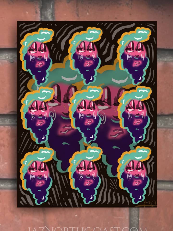 Sticker Reine barbue pour la vente par Jaz North Coast