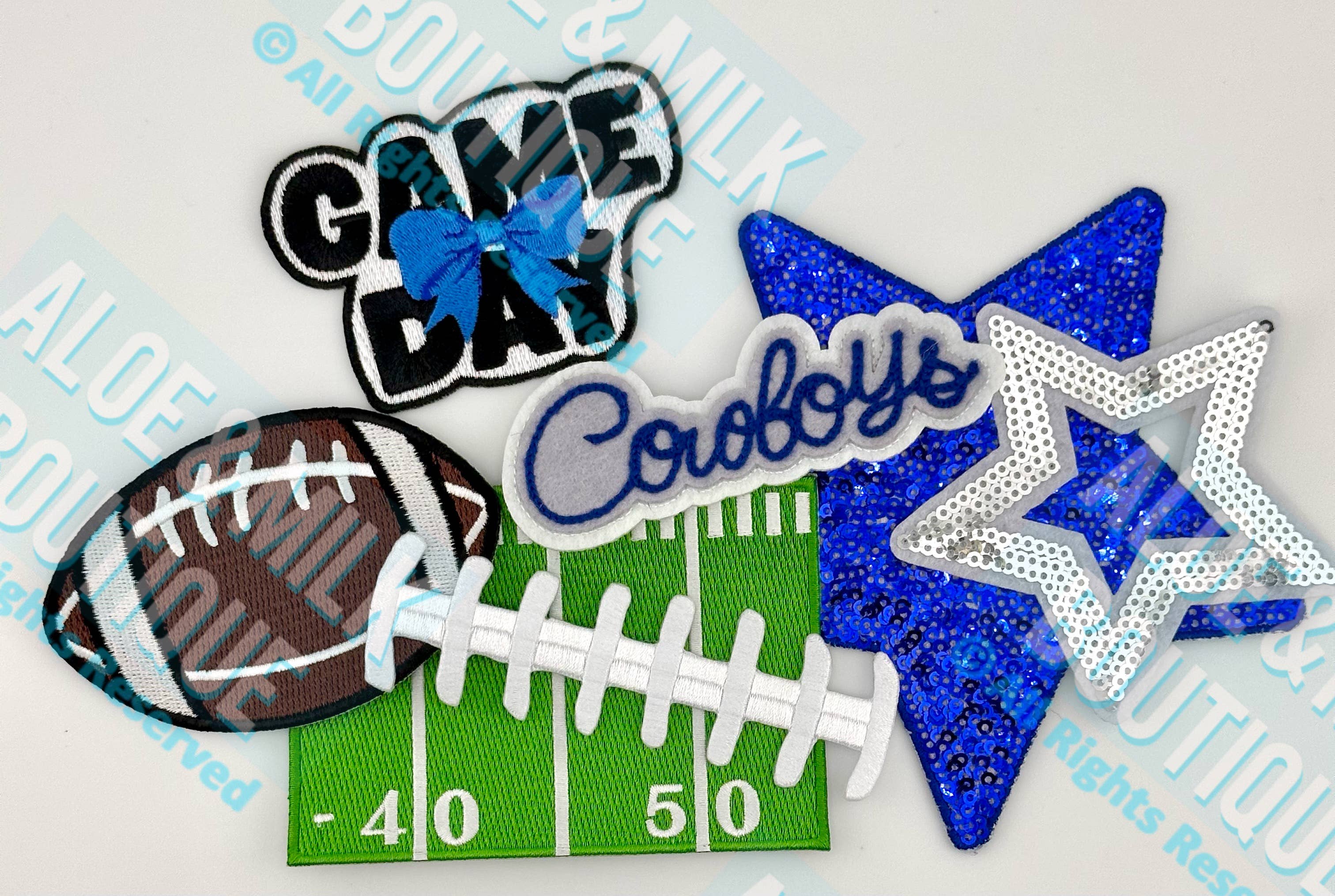 Aloe and Milk Boutique - Wholesale Patch - Chainstitch Cowboys Patch, Cowboys Fan, Hat patch1
