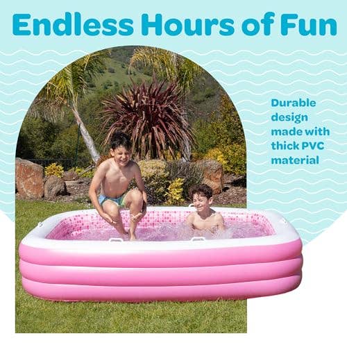 Top Rated Brands - Wholesale Inflatables - Inflatable Pool 90"x60"x19" Playful Pink1