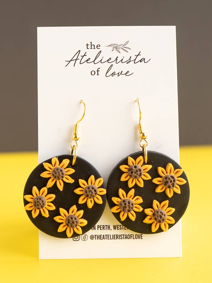 Sunflowers on Black for wholesale by The Atelierista Of Love