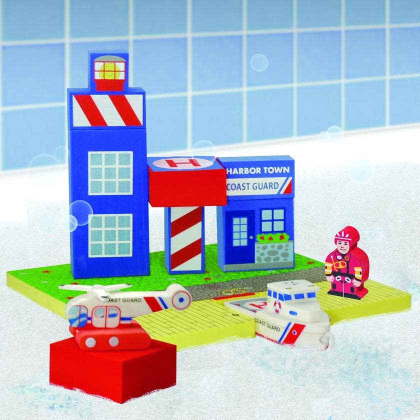 Just Think Toys - Wholesale Toy Set - Kids - BathBlocks Floating Coast Guard Set2