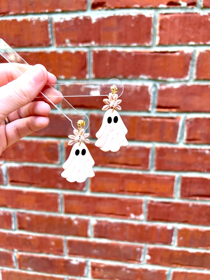 Flower crown Ghost Dangles for wholesale by Daugherty Designs