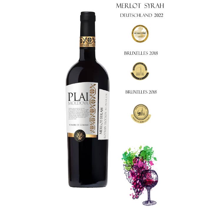 DEKA-Trade - Wholesale Red Wine - PLAI Merlot Syrah Dry Red Wine 0.75l Reserva 20171
