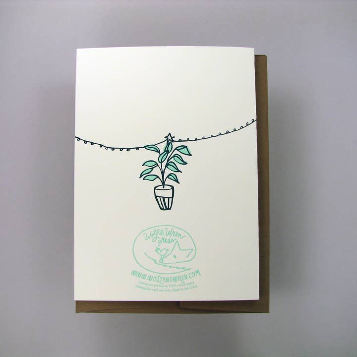 Wolf & Wren Press - Wholesale Season's Greetings Card - Holiday Wish1