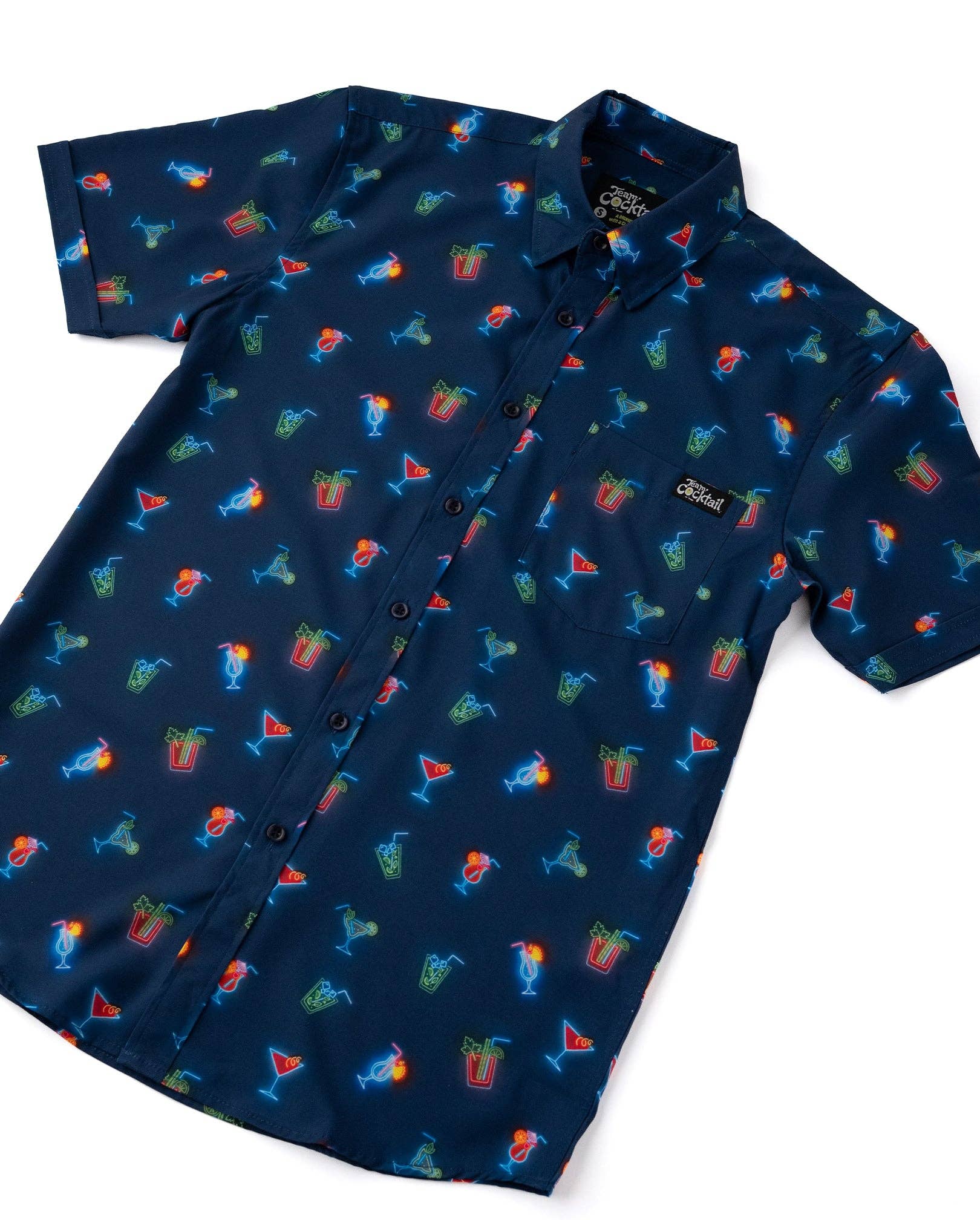 Team Cocktail - Wholesale Button Down Shirt - Unisex - Neon Cocktails Unisex Button Up Shirt3