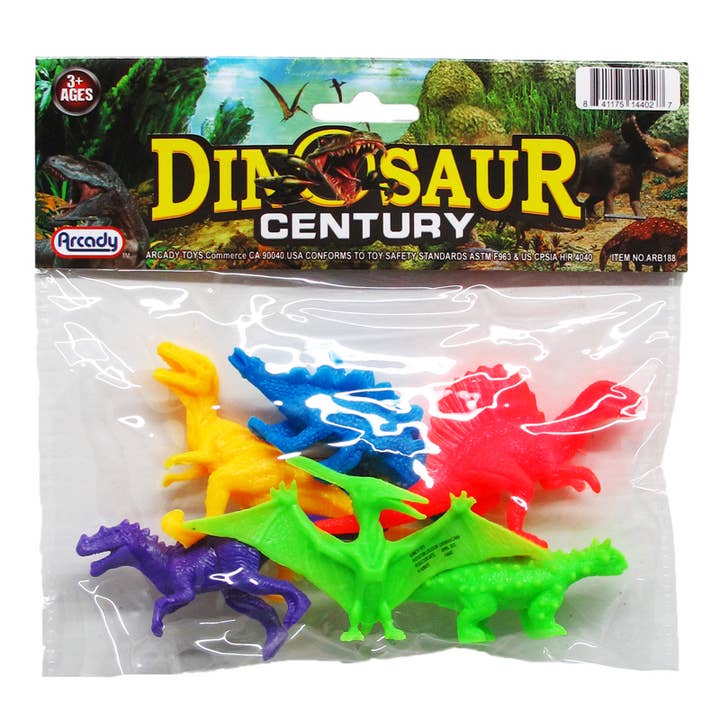 Deluxe Import Trading - Wholesale Toy Set - Kids - 6 pc Plastic Dinosaurs