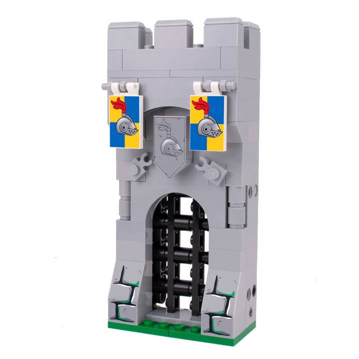 Castle Gate - Custom Castle Modular Building Set made using LEGO parts for wholesale by B3 Customs