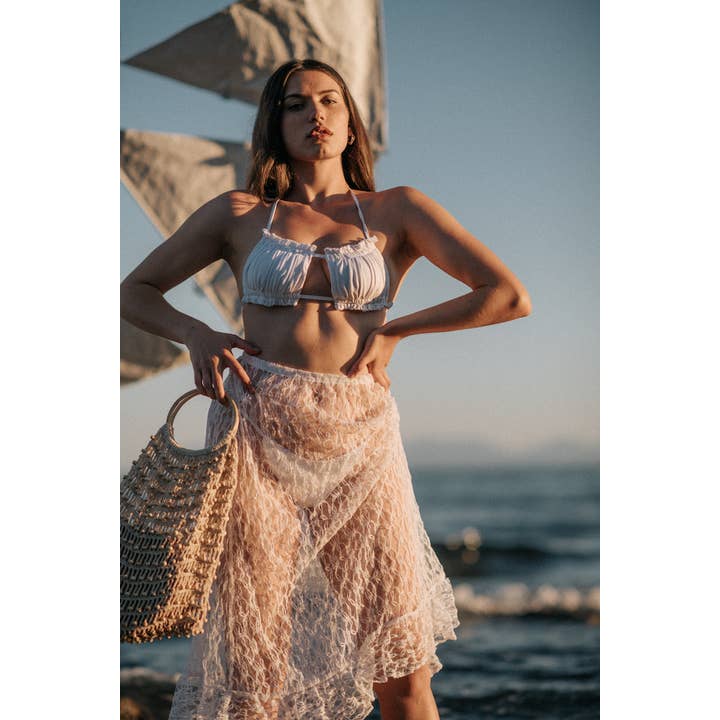 Fort the Label (previously Folk Fortune) - Venta al por mayor Bolsa de playa - Bolsa de red de crochet con cuentas de madera y asas de bambú1