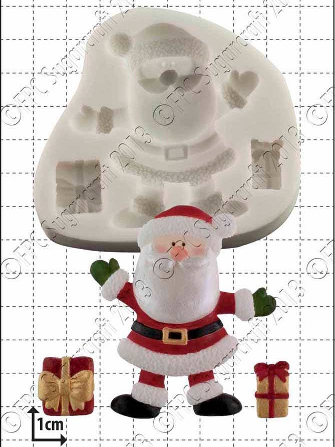 Xmas Silicone Mould (Mold) - 'Santa & Gifts for wholesale by FPC Sugarcraft