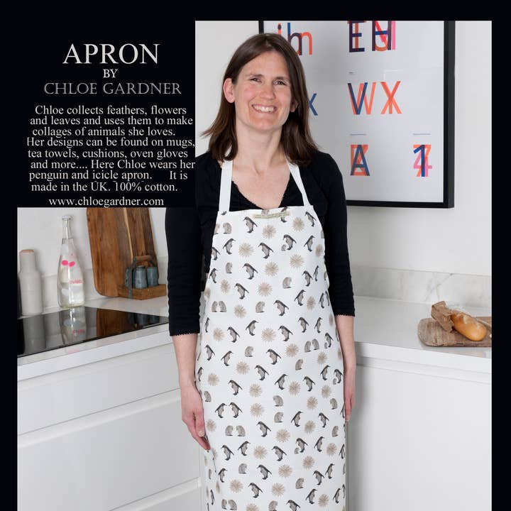 Pinguin-Repeat-Schürze für den Großhandel von Chloe Gardner