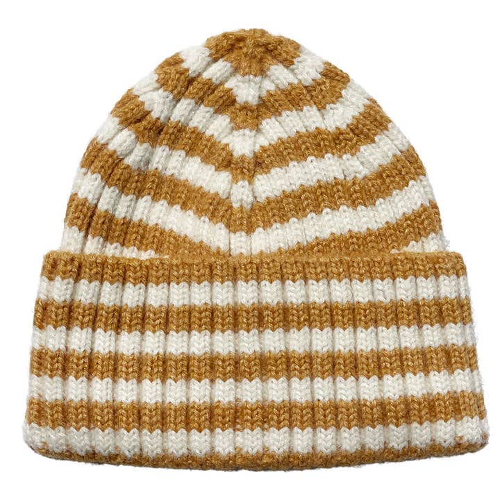 Bubu - Wholesale Beanie - Kids - STRIPE BEANIE - GOLDEN