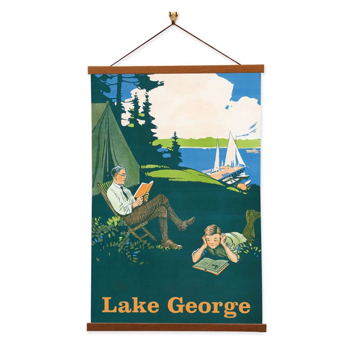 Lake George Paradise in New York State By Vintage Banners for wholesale by Vintage Banners