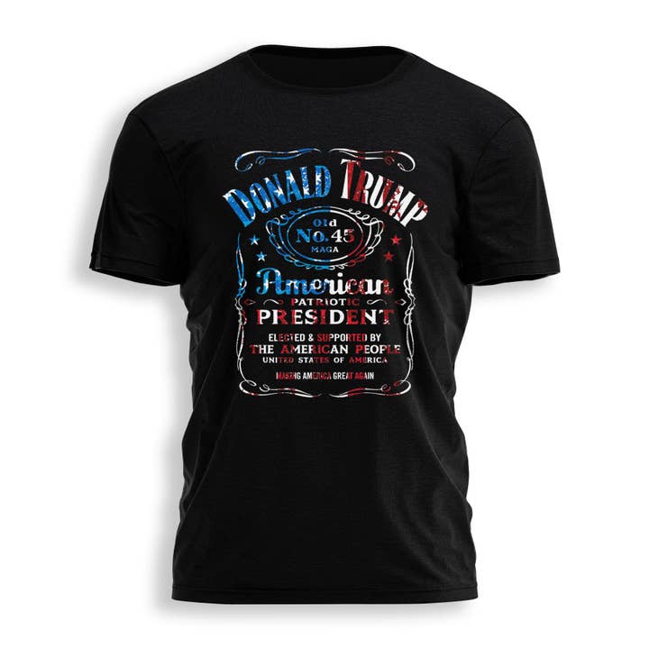 Donald Trump - Whiskey Label Tee - 1829 for wholesale by I Love My Freedom